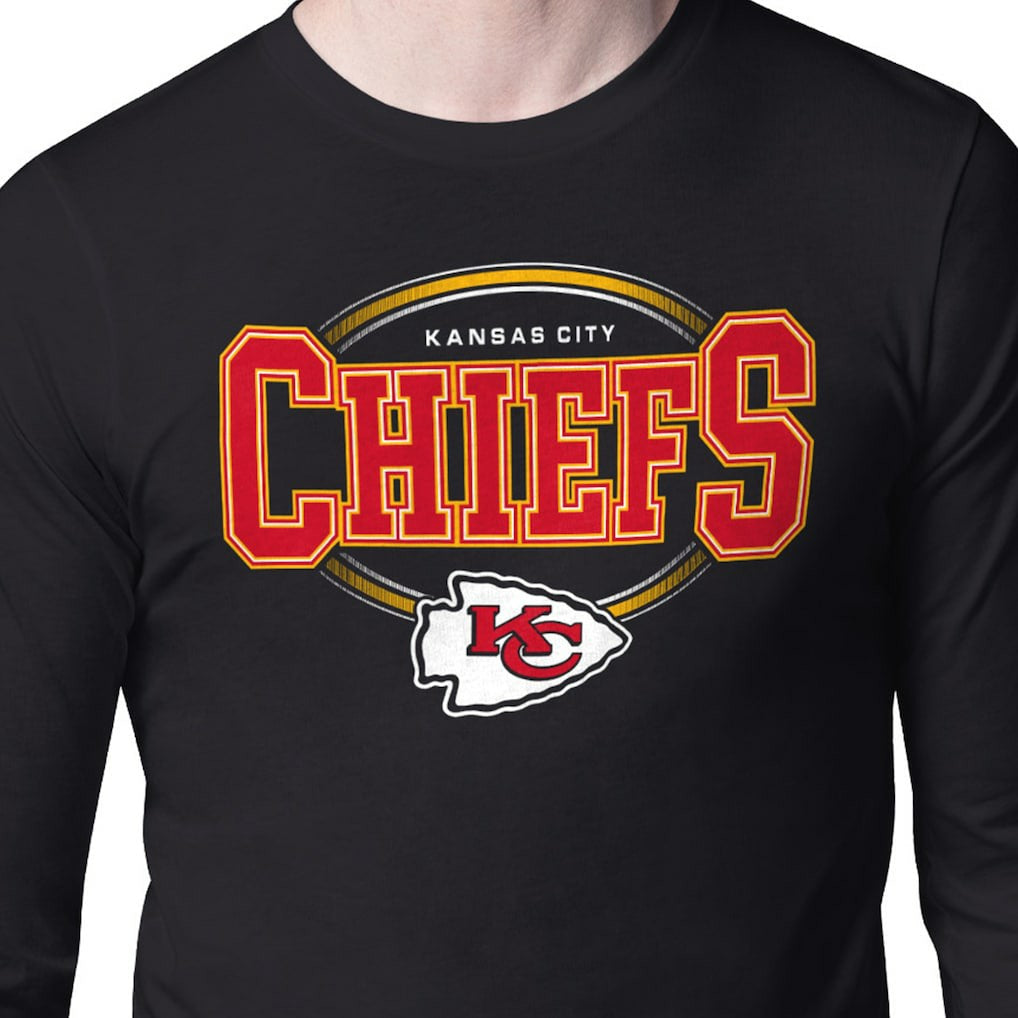 Kansas City Chiefs Starter Team Track Graphic Long Sleeve T-Shirt - Black - NFL