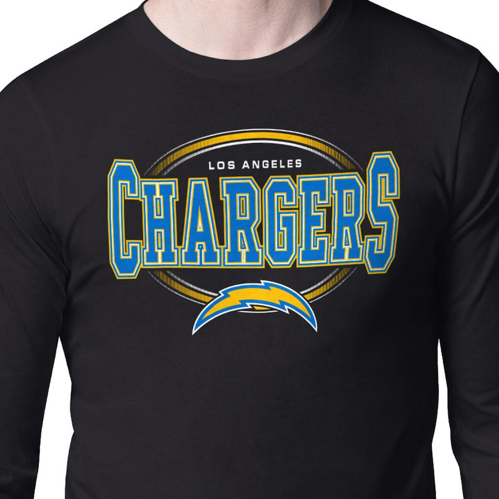 Los Angeles Chargers Starter Team Track Graphic Long Sleeve T-Shirt - Black - NFL