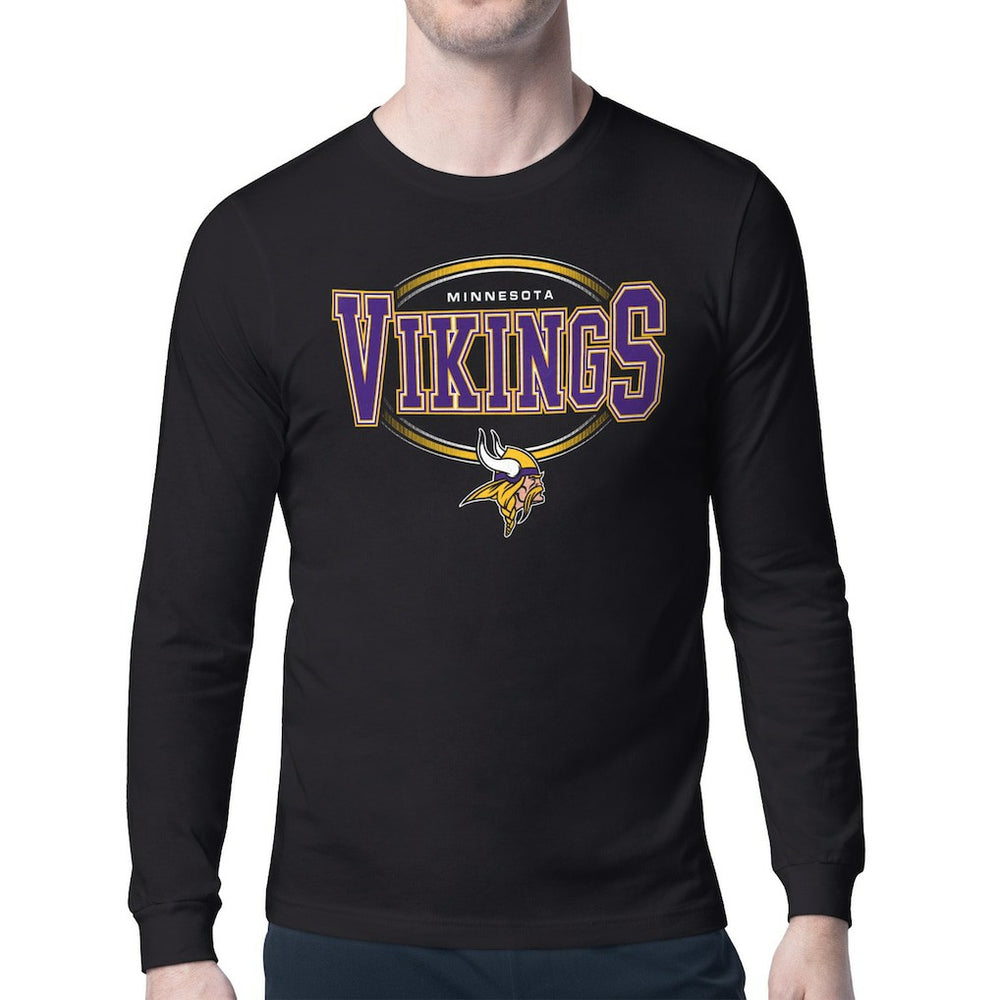 Minnesota Vikings Starter Team Track Graphic Long Sleeve T-Shirt - Black - NFL