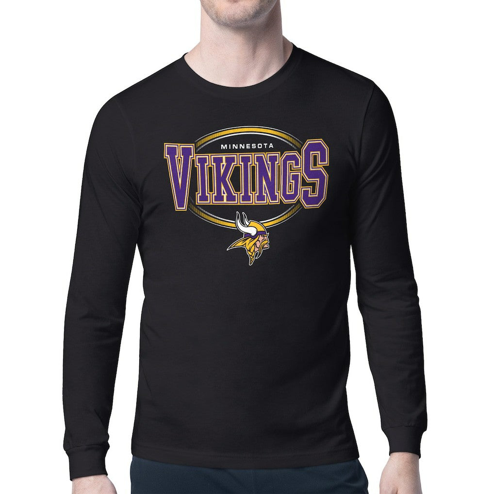 Minnesota Vikings Starter Team Track Graphic Long Sleeve T-Shirt - Black - NFL