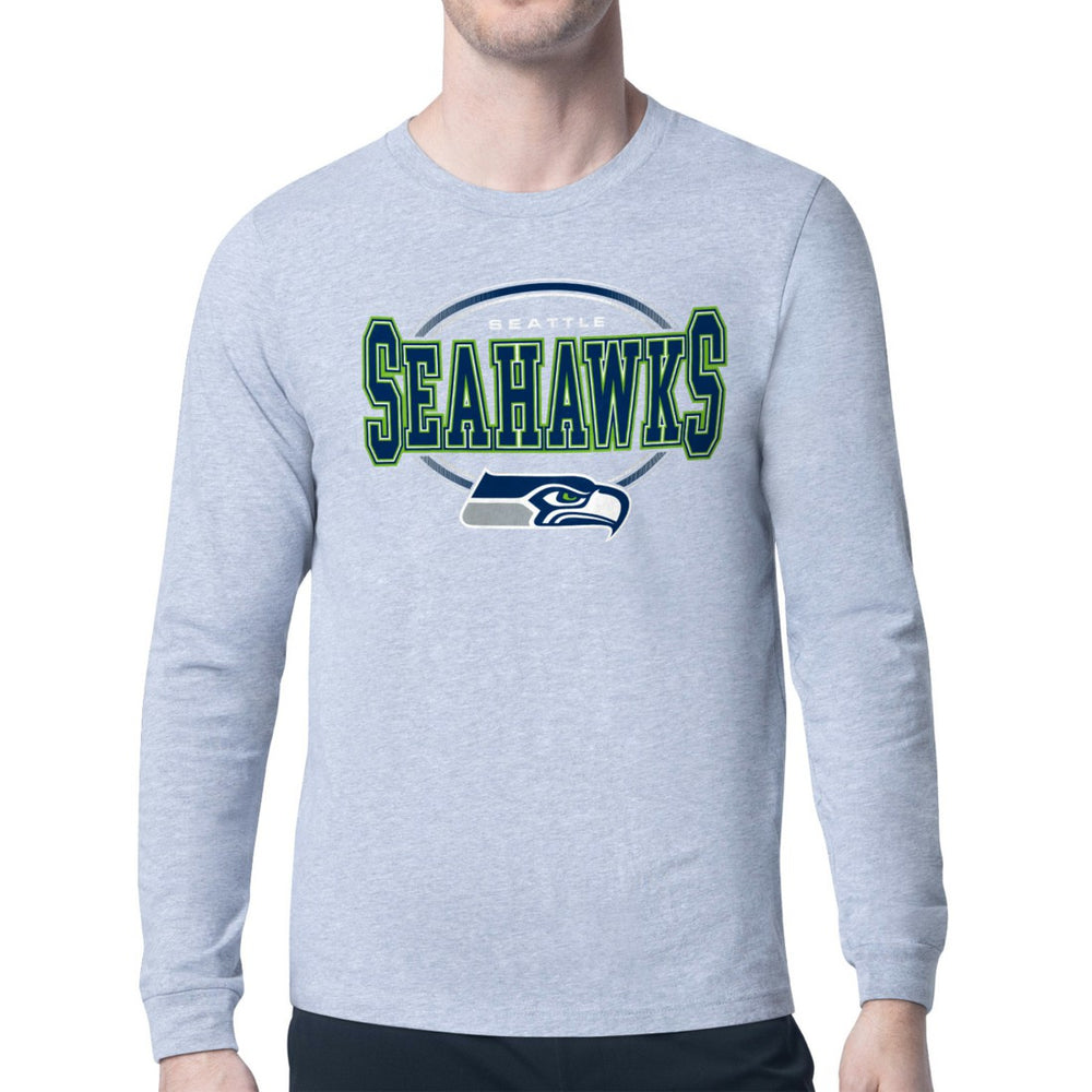 Seattle Seahawks Starter Team Track Graphic Long Sleeve T-Shirt - Heather Gray - NFL