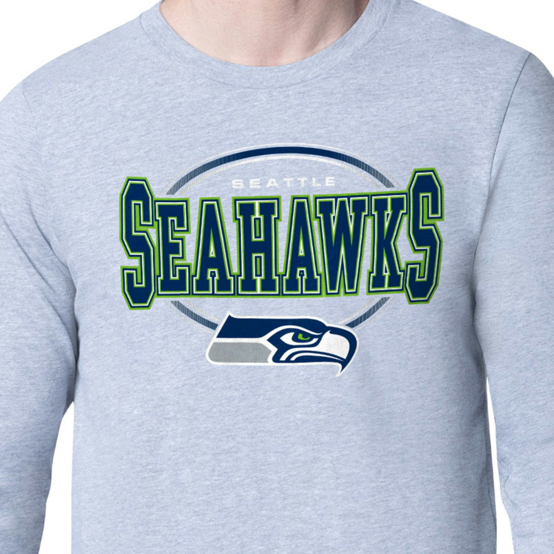 Seattle Seahawks Starter Team Track Graphic Long Sleeve T-Shirt - Heather Gray - NFL