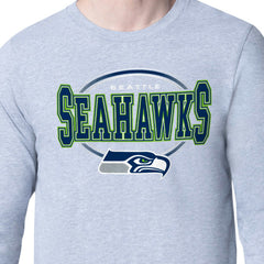 Seattle Seahawks Starter Team Track Graphic Long Sleeve T-Shirt - Heather Gray - NFL