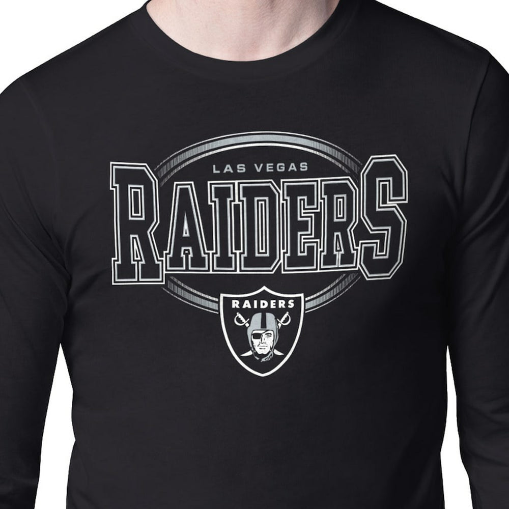 Las Vegas Raiders Starter Team Track Graphic Long Sleeve T-Shirt - Black - NFL
