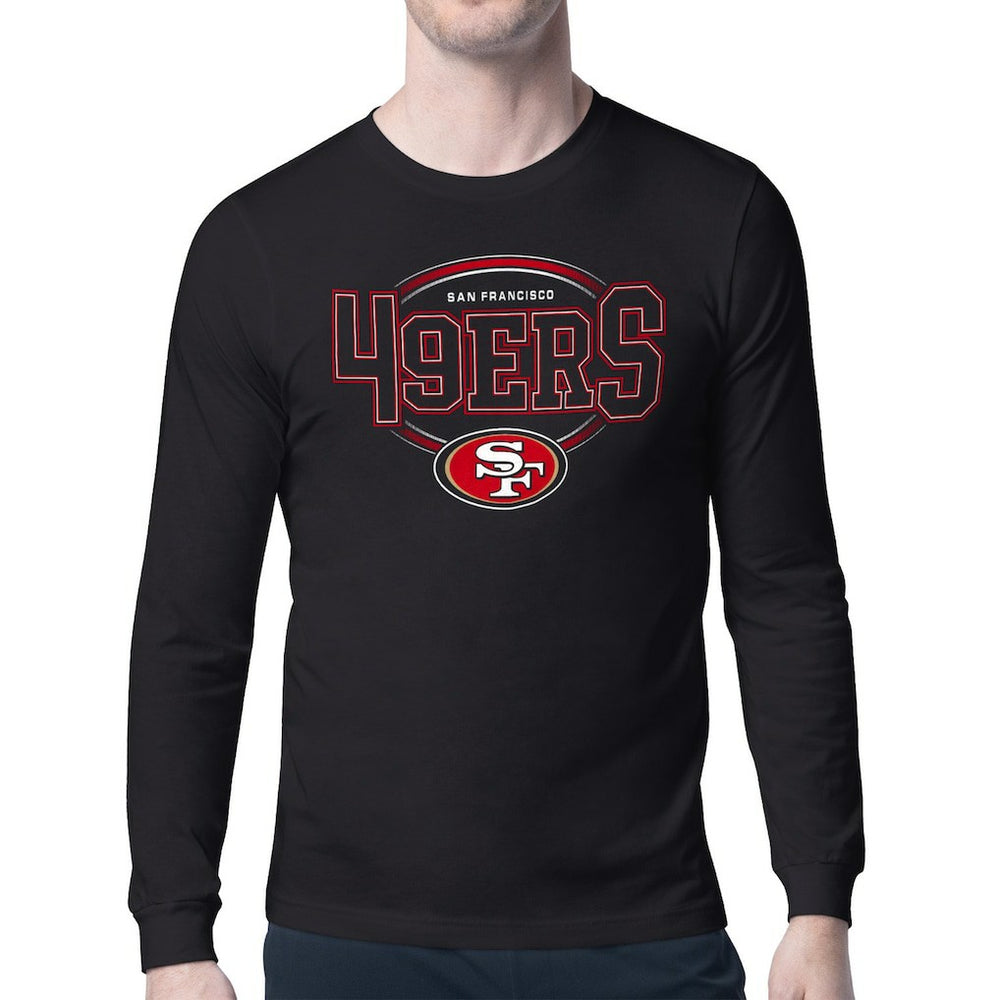 San Francisco 49ers Starter Team Track Graphic Long Sleeve T-Shirt - Black - NFL