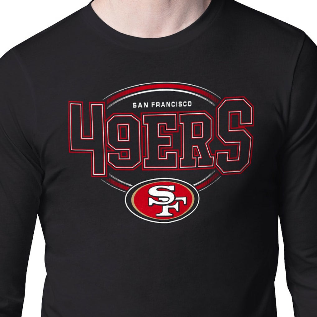 San Francisco 49ers Starter Team Track Graphic Long Sleeve T-Shirt - Black - NFL