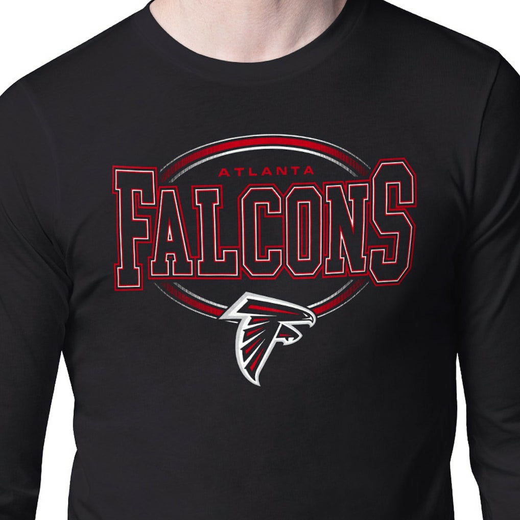 Atlanta Falcons Starter Team Track Graphic Long Sleeve T-Shirt - Black - NFL