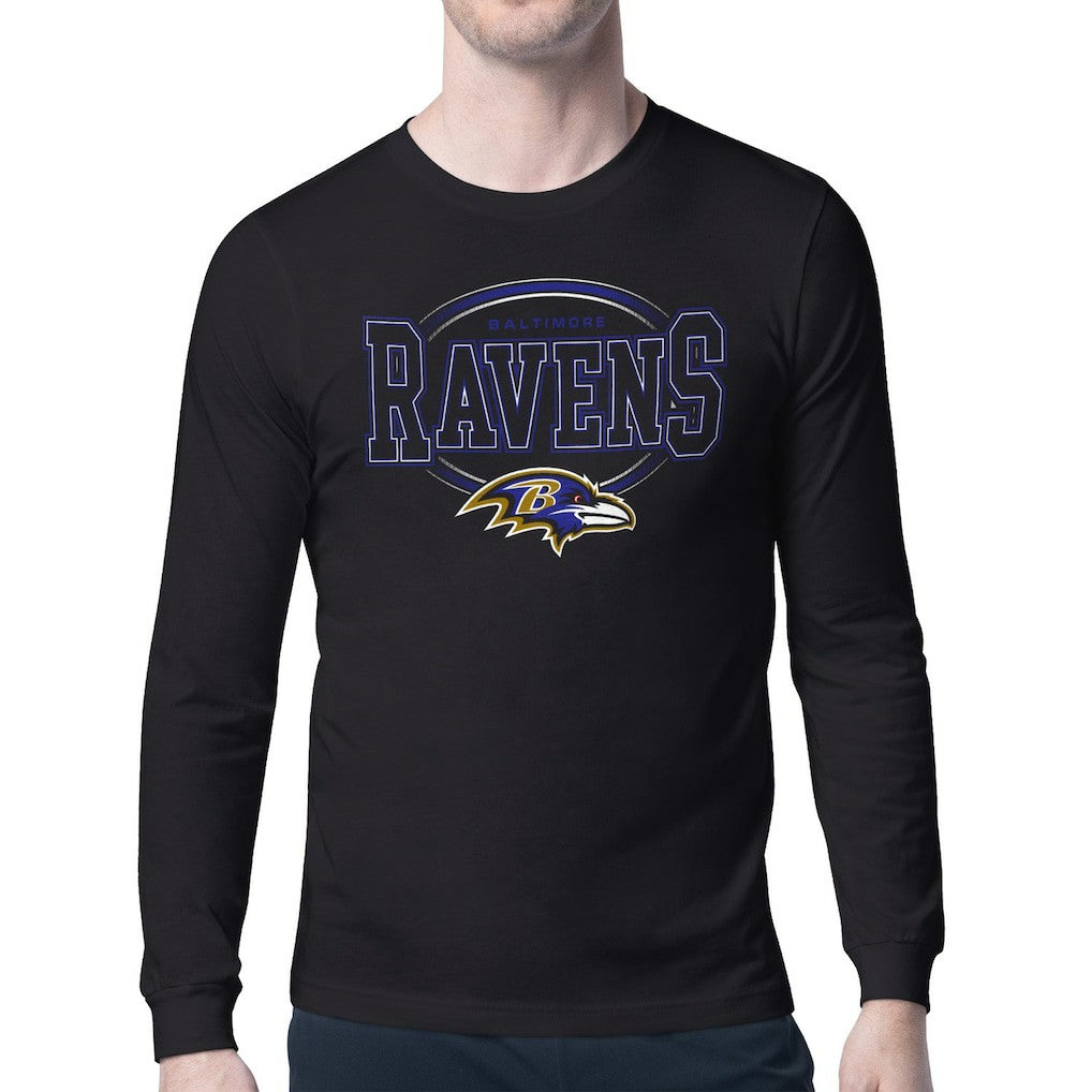 Baltimore Ravens Starter Team Track Graphic Long Sleeve T-Shirt - Black - NFL