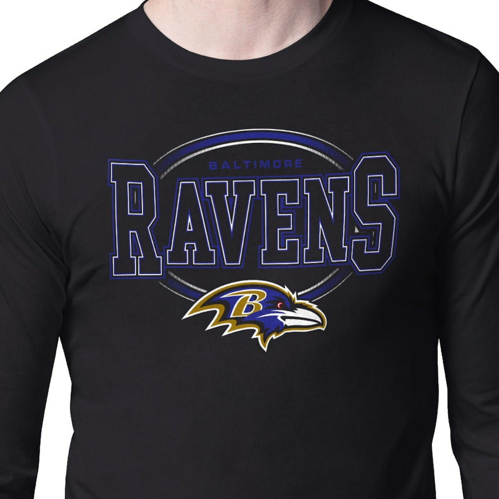 Baltimore Ravens Starter Team Track Graphic Long Sleeve T-Shirt - Black - NFL