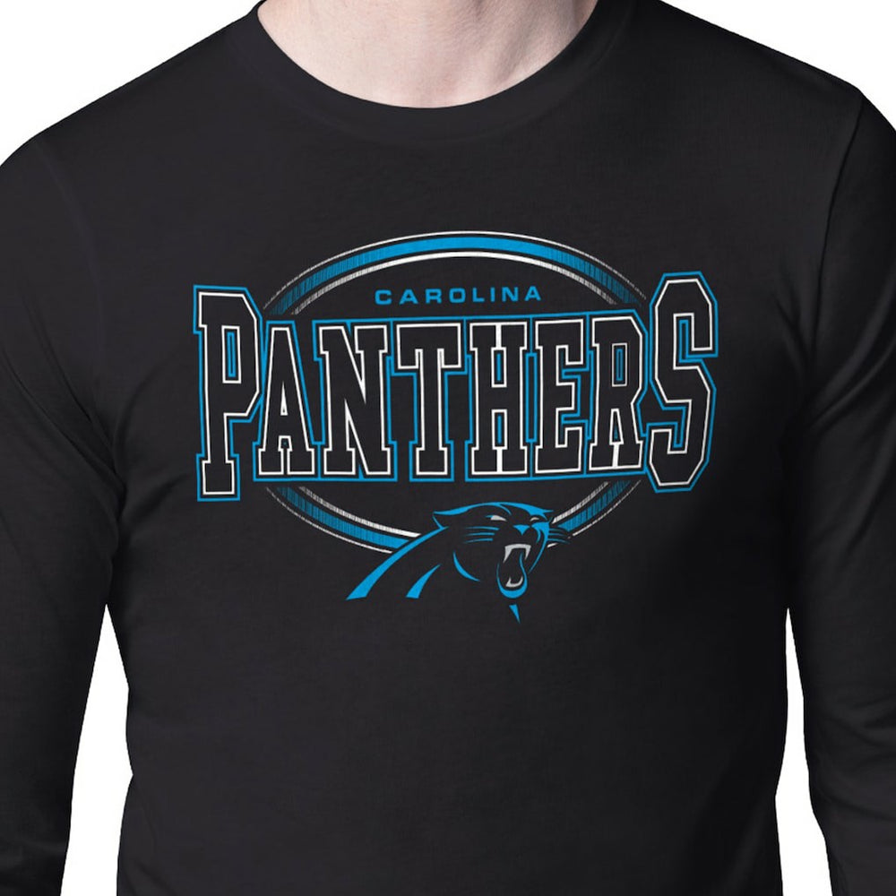 Carolina Panthers Starter Team Track Graphic Long Sleeve T-Shirt - Black - NFL