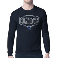 Dallas Cowboys Starter Team Track Graphic Long Sleeve T-Shirt - Navy - NFL