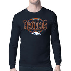 Denver Broncos Starter Team Track Graphic Long Sleeve T-Shirt - Navy - NFL