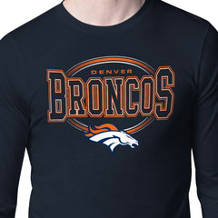 Denver Broncos Starter Team Track Graphic Long Sleeve T-Shirt - Navy - NFL