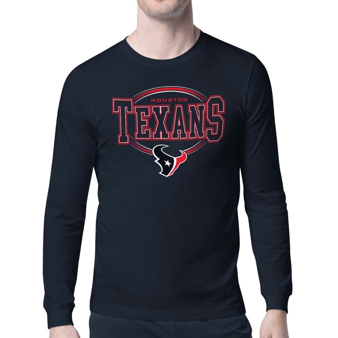 Houston Texans Starter Team Track Graphic Long Sleeve T-Shirt - Navy - NFL