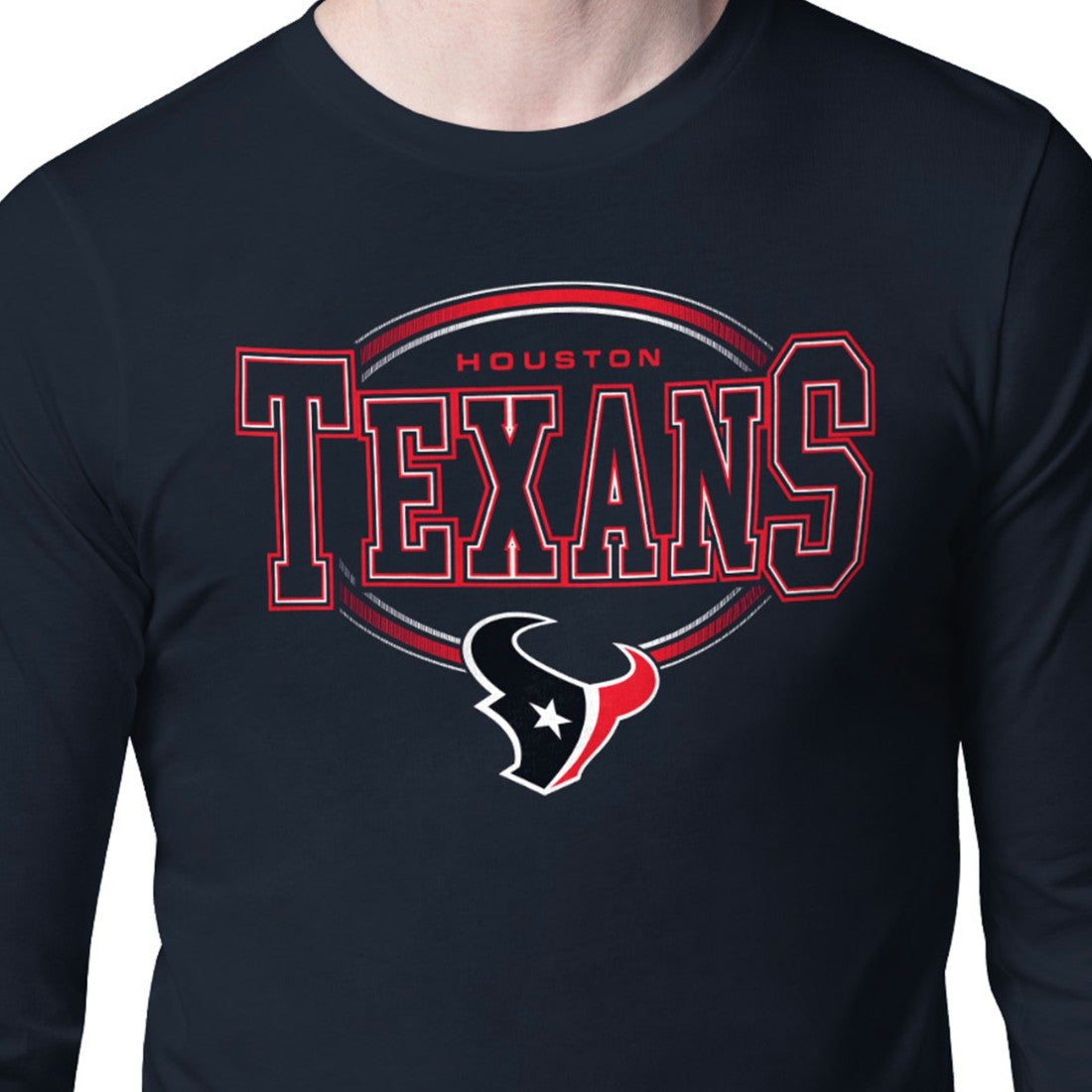 Houston Texans Starter Team Track Graphic Long Sleeve T-Shirt - Navy - NFL