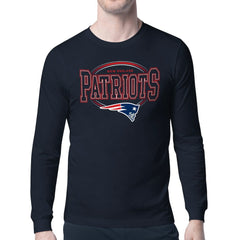 New England Patriots Starter Team Track Graphic Long Sleeve T-Shirt - Navy - NFL