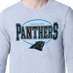 Carolina Panthers Starter Team Track Graphic Long Sleeve T-Shirt - Heather Gray - NFL