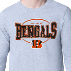 Cincinnati Bengals Starter Team Track Graphic Long Sleeve T-Shirt - Heather Gray - NFL