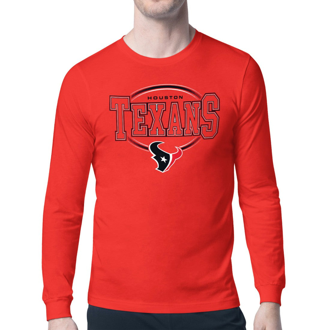 Houston Texans Starter Team Track Graphic Long Sleeve T-Shirt - Red - NFL