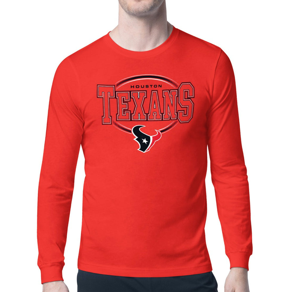 Houston Texans Starter Team Track Graphic Long Sleeve T-Shirt - Red - NFL
