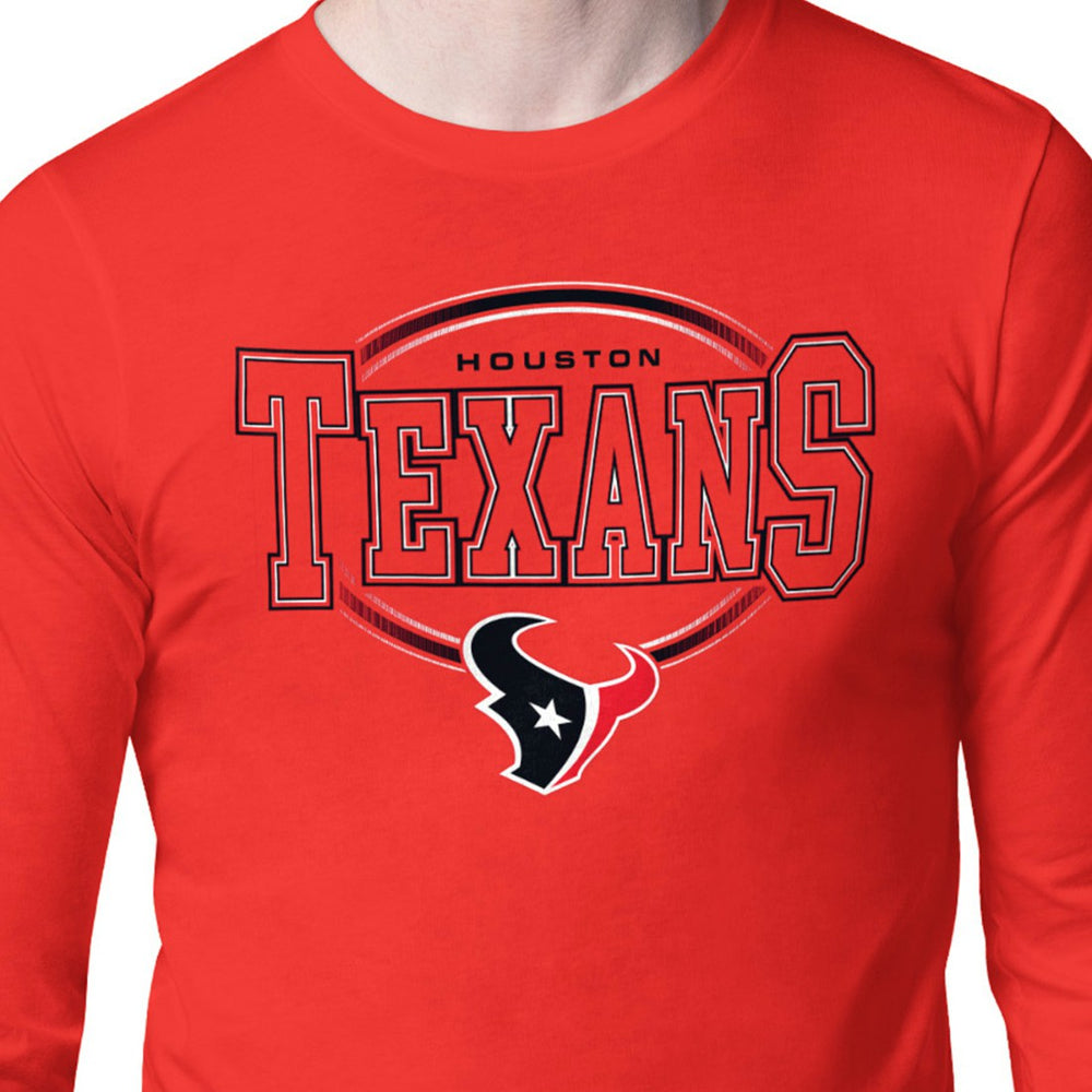 Houston Texans Starter Team Track Graphic Long Sleeve T-Shirt - Red - NFL