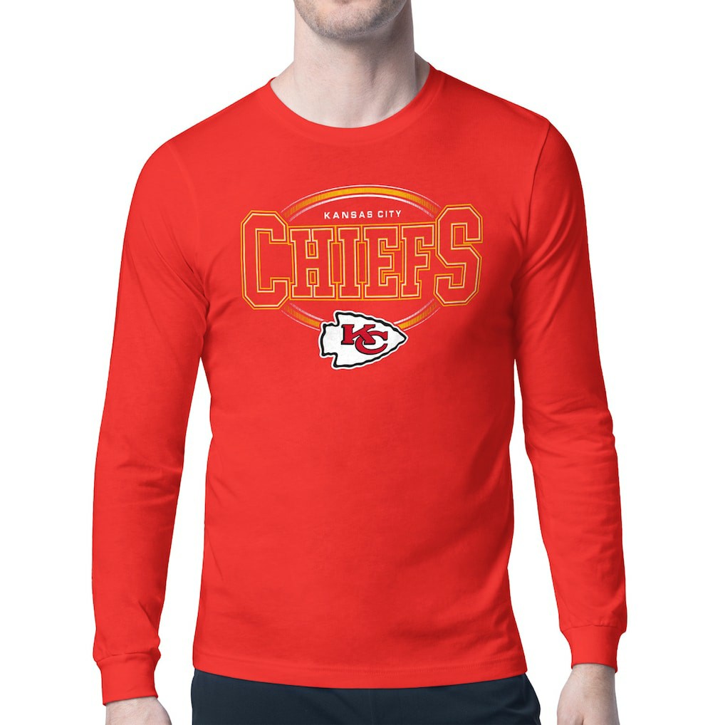 Kansas City Chiefs Starter Team Track Graphic Long Sleeve T-Shirt - Red - NFL