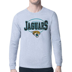 Jacksonville Jaguars Starter Team Track Graphic Long Sleeve T-Shirt - Heather Gray - NFL
