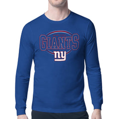 New York Giants Starter Team Track Graphic Long Sleeve T-Shirt - Royal - NFL