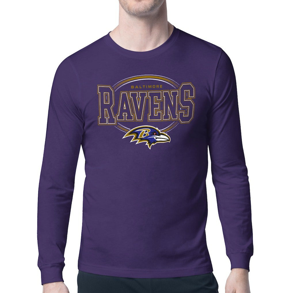 Baltimore Ravens Starter Team Track Graphic Long Sleeve T-Shirt - Purple - NFL