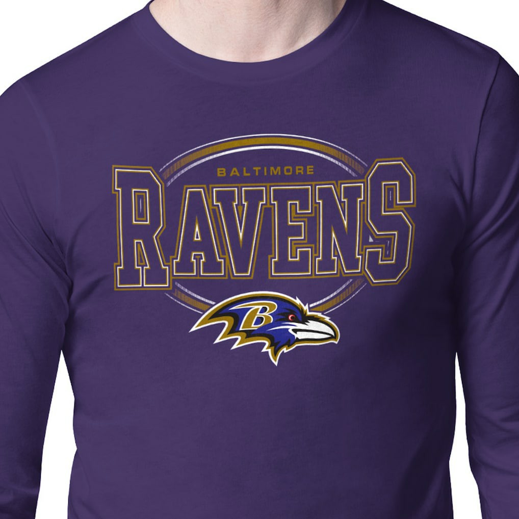 Baltimore Ravens Starter Team Track Graphic Long Sleeve T-Shirt - Purple - NFL