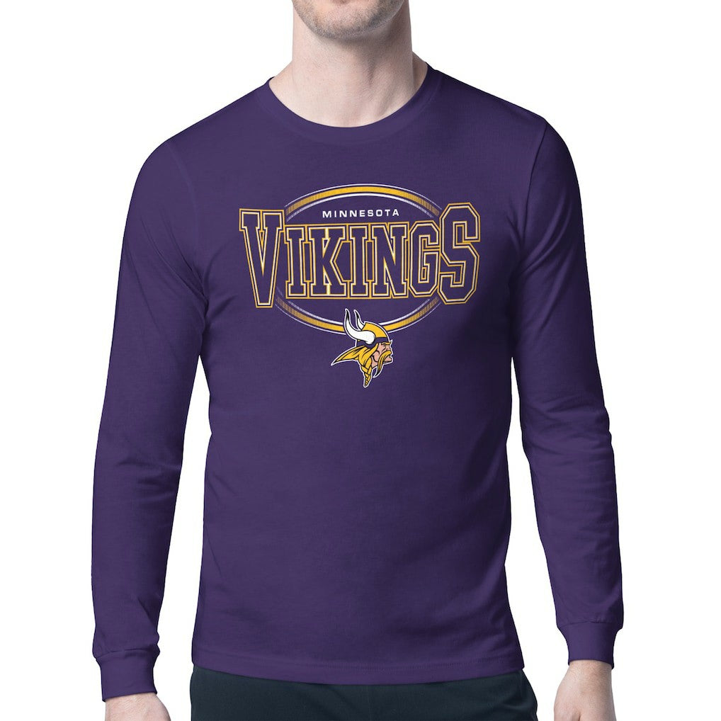 Minnesota Vikings Starter Team Track Graphic Long Sleeve T-Shirt - Purple - NFL