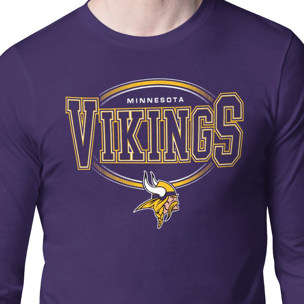Minnesota Vikings Starter Team Track Graphic Long Sleeve T-Shirt - Purple - NFL