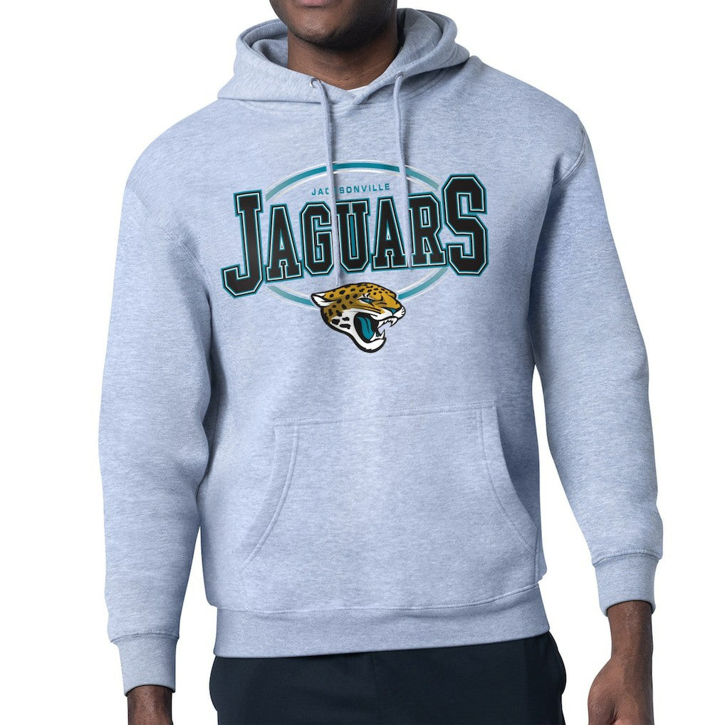 Jacksonville Jaguars Starter Team Track Graphic Pullover Hoodie - Heather Gray - NFL