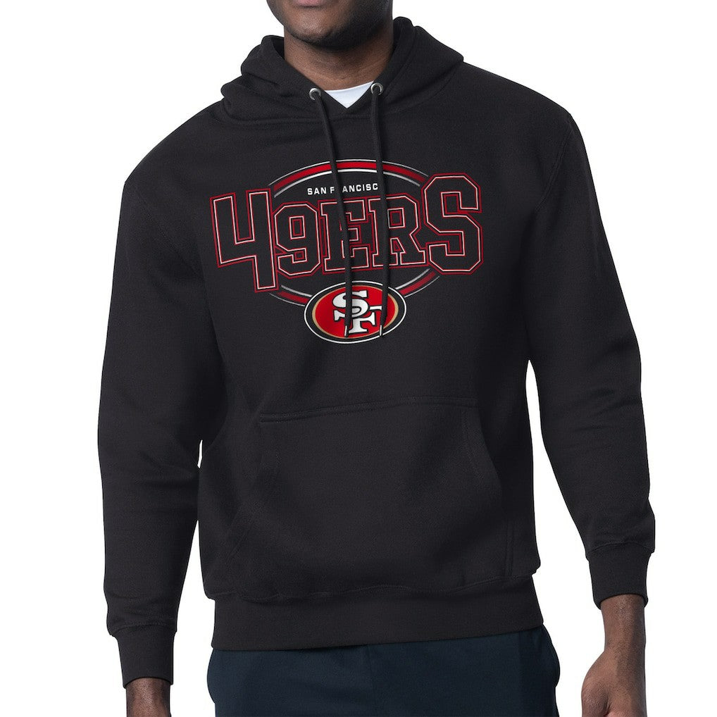 San Francisco 49ers Starter Team Track Graphic Pullover Hoodie - Black - NFL