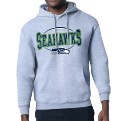 Seattle Seahawks Starter Team Track Graphic Pullover Hoodie - Heather Gray - NFL