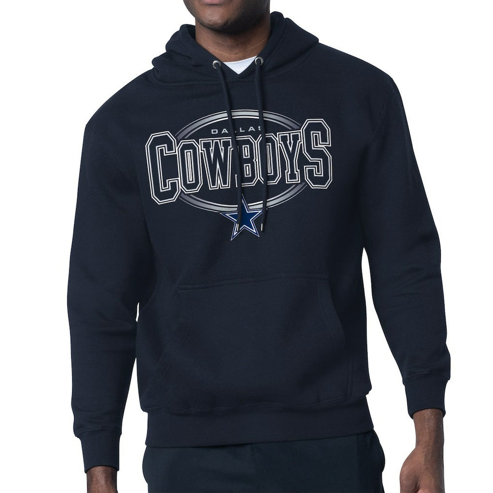 Dallas Cowboys Starter Team Track Graphic Pullover Hoodie - Navy - NFL