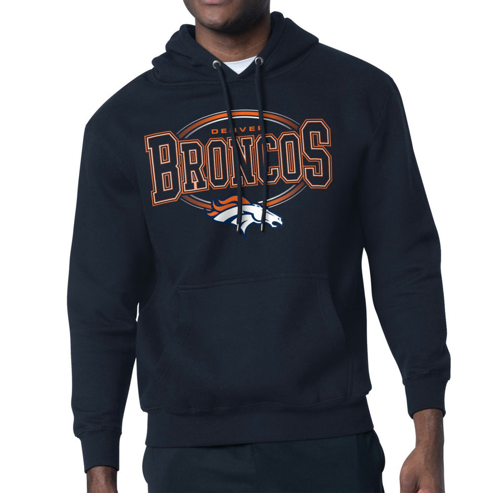 Denver Broncos Starter Team Track Graphic Pullover Hoodie - Navy - NFL