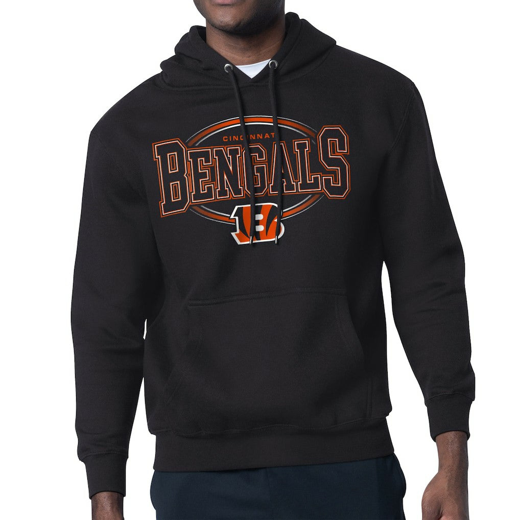 Cincinnati Bengals Starter Team Track Graphic Pullover Hoodie - Black - NFL