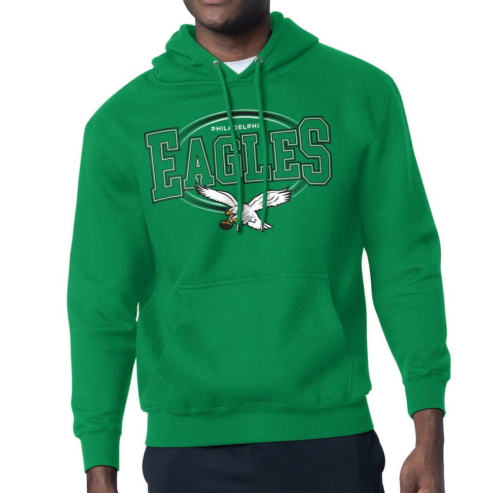 Philadelphia Eagles Starter Team Track Graphic Pullover Hoodie - Kelly Green - NFL
