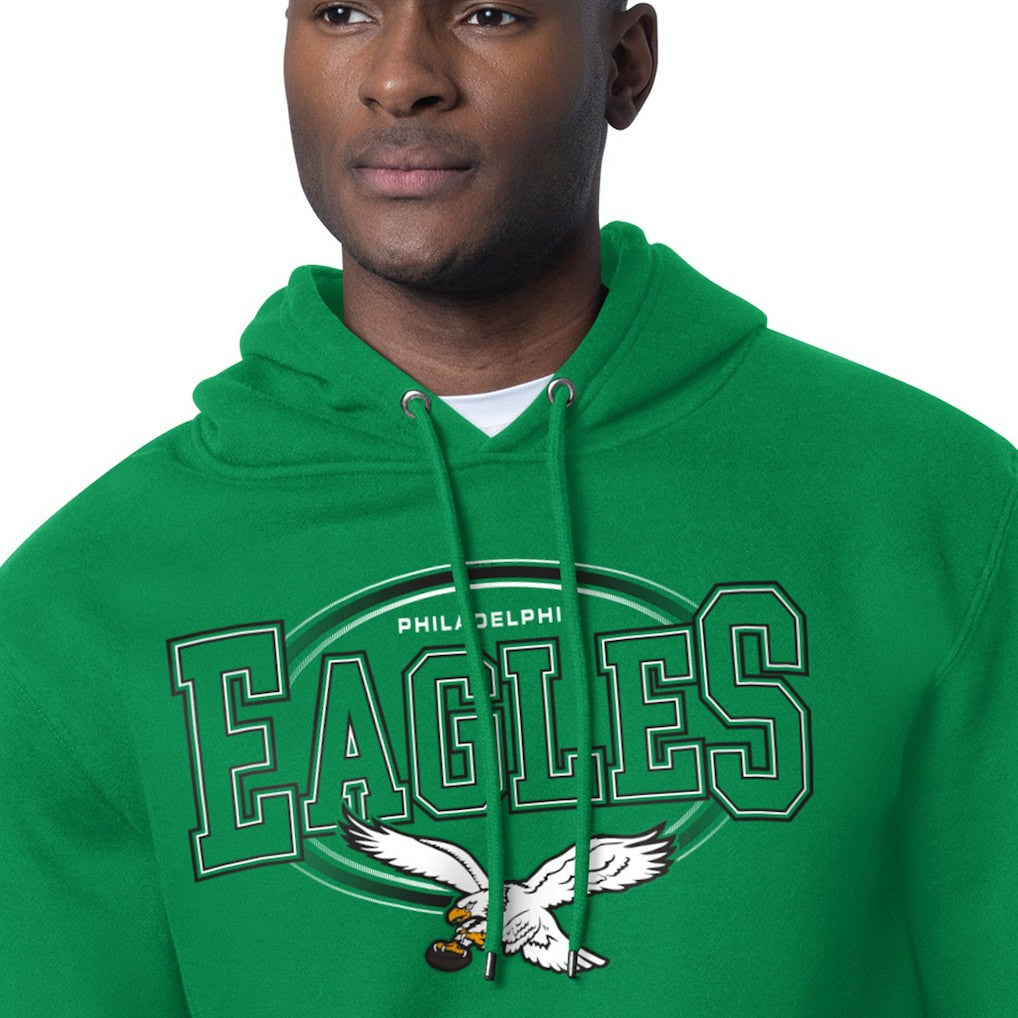 Philadelphia Eagles Starter Team Track Graphic Pullover Hoodie - Kelly Green - NFL