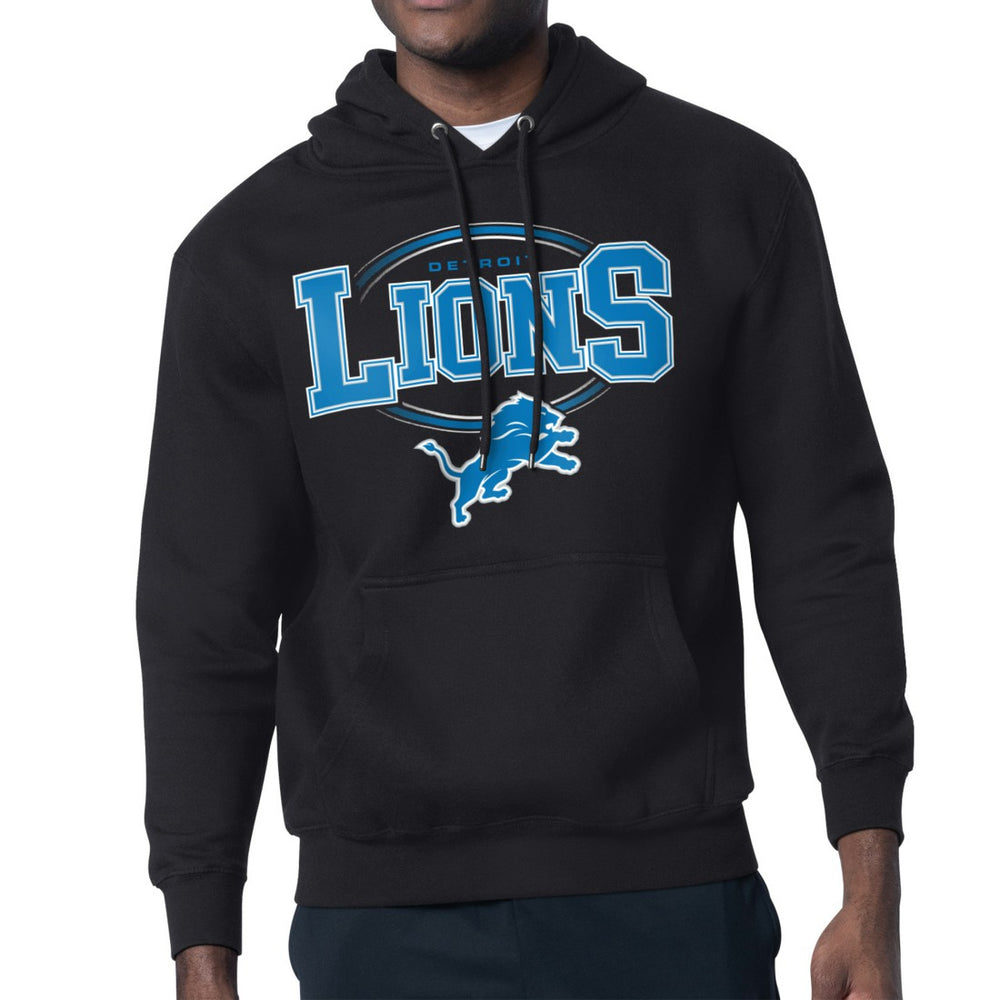 Detroit Lions Starter Team Track Graphic Pullover Hoodie - Black - NFL