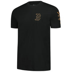 Boston Red Sox New Era Bronze Logo with Cross Bats Established T-Shirt Sale