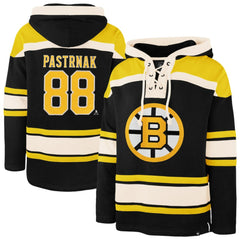 David Pastrnak Boston Bruins '47 Player Name & Number Lacer Hoodie - Black | 47 brand near me
