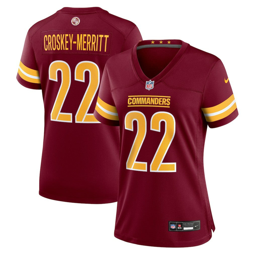 Jacory Croskey-Merritt Washington Commanders Women's Team Game Jersey - Burgundy - Nike