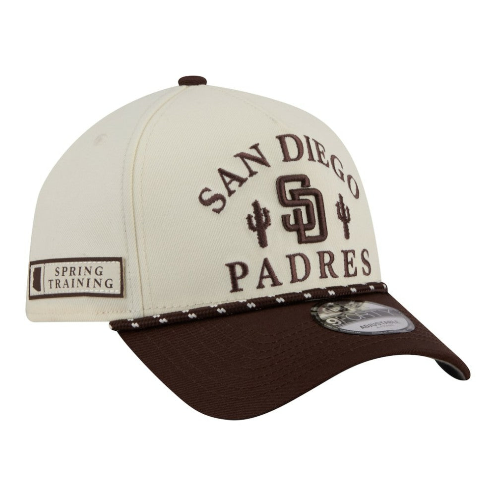 San Diego Padres New Era 2026 Spring Training Fan Pack Rope A-Frame 9FORTY Adjustable Hat for sale