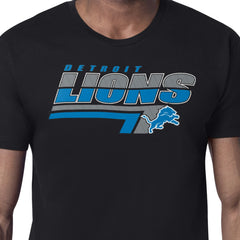 Detroit Lions Starter Logo Push Graphic T-Shirt - Black - NFL