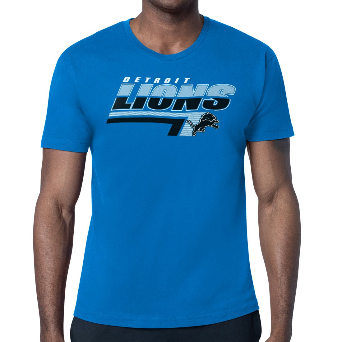 Detroit Lions Starter Logo Push Graphic T-Shirt - Blue - NFL