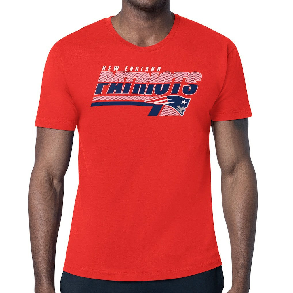 New England Patriots Starter Logo Push Graphic T-Shirt - Red - NFL
