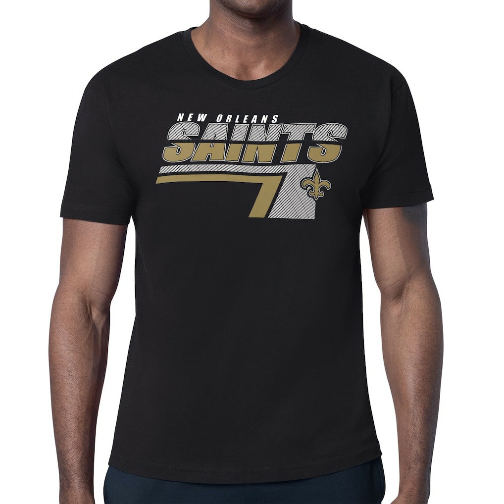 New Orleans Saints Starter Logo Push Graphic T-Shirt - Black - NFL