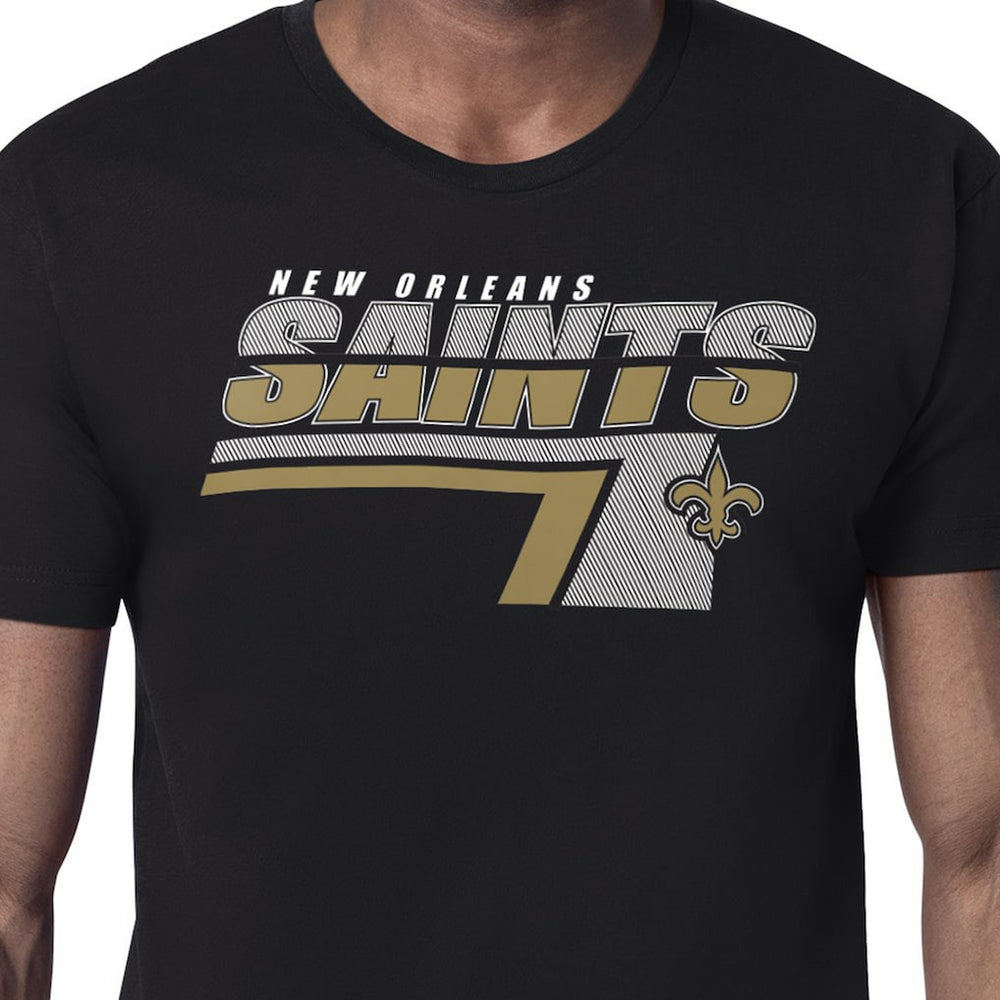 New Orleans Saints Starter Logo Push Graphic T-Shirt - Black - NFL